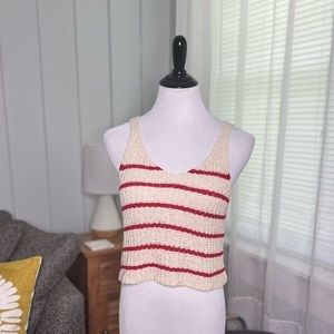 Garage knitted crochet crop top tank top C7-10